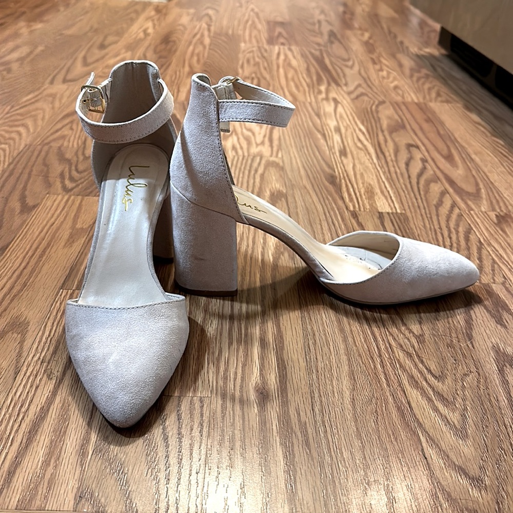 Nude Suede Heel